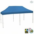 King Canopy 10 x 20 ft. White Frame Instant Pop Up Tuff Tent with Blue Cover TTSHAL20BL